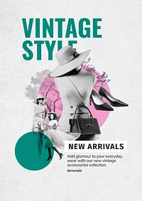 Vintage collection poster template