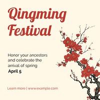 Qingming festival Facebook post template