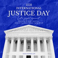 International Justice Day Instagram post template