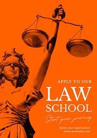 Law school poster template