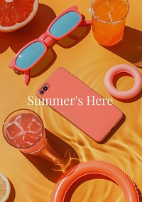 Summer's here poster template