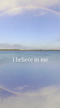 I believe in me Instagram story template