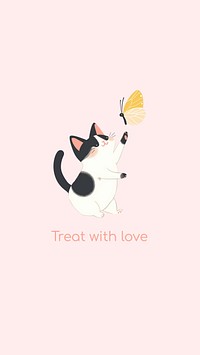 Treat with love mobile wallpaper template