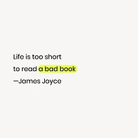 Reading & book quote Instagram post template