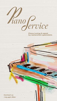 Piano service Instagram story template