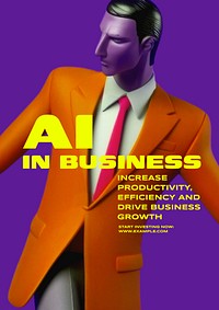 AI in business poster template