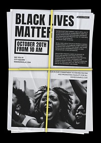 Black lives matter poster template