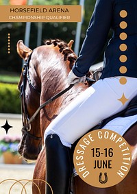Dressage competition poster template