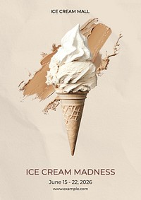 Ice cream festival poster template