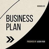Business plan Instagram post template