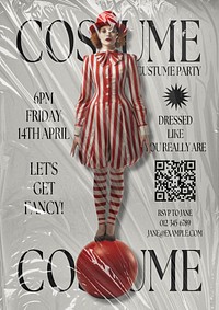 Costume party poster template