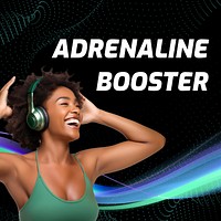 Adrenaline booster Instagram post template