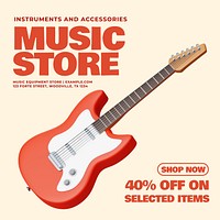 Music store Instagram post template