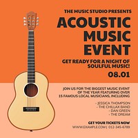 Acoustic music event Instagram post template