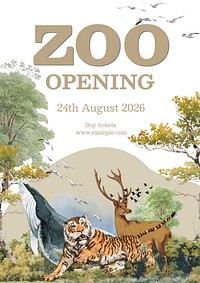 Zoo opening poster template