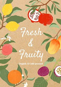 Fruit juice poster template