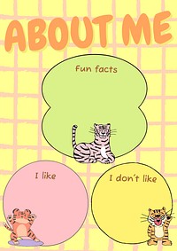 About me poster template