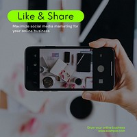 Like & share Instagram post template