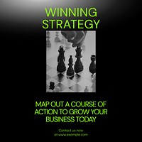 Winning strategy Instagram post template