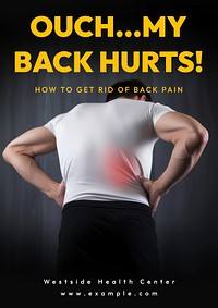 Back pain poster template