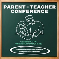 Parent-teacher conference Instagram post template