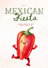 Mexican fiesta poster template