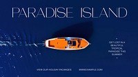 Paradise island blog banner template