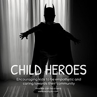 Child heroes Instagram post template