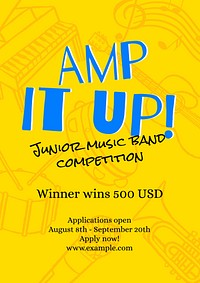 Music band competition poster template