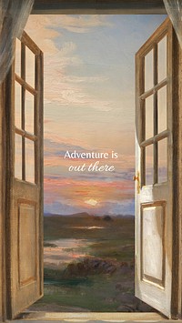 Adventure is out there mobile wallpaper template