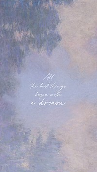 Dream quote mobile wallpaper template