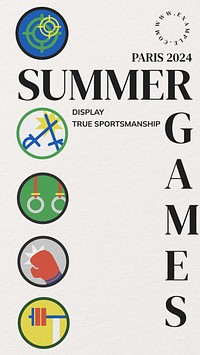 Summer games Instagram story template