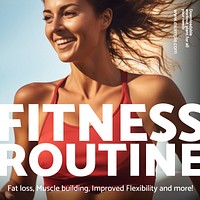 Fitness routine guides Instagram post template