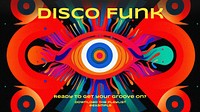 Retro disco music blog banner template