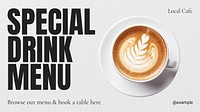 Special drink menu blog banner template