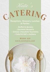 Food catering poster template