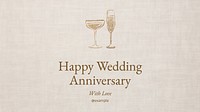 Happy wedding anniversary blog banner template