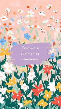 Flower & motivational quote Instagram story template
