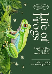 Frog documentary poster template