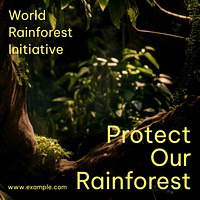 Rainforest protection Instagram post template