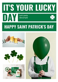 Saint Patrick's day poster template