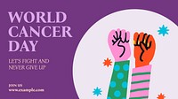 World cancer day blog banner template
