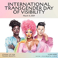 Transgender day Instagram post template