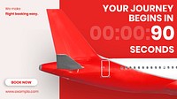 Flight booking blog banner template