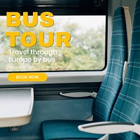 Bus tour Facebook post template  
