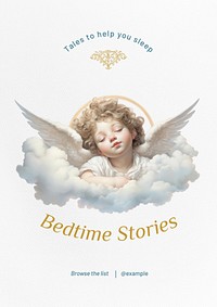 Bedtime stories poster template