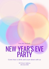 New Year Party poster template