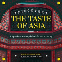 Asian taste Facebook post template