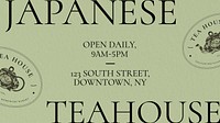Japanese teahouse blog banner template