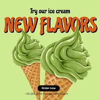 New flavors Instagram post template